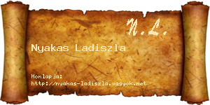 Nyakas Ladiszla névjegykártya
